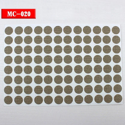 96Pcs 15mm Wood Furniture Screw Cap Covers | Self-Adhesive Hole Stickers for Desk Cabinets