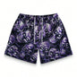 Premium 3D Printed Men's Hawaiian Shorts - Ultra Casual Skull Graphic for Summer Vacations and Sport Running