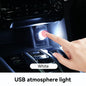 USB Car Atmosphere Light | LED Interior Touch Ambient Lamp with 8 Colors