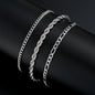 3pcs/set Stainless Steel Punk Cuban Chain Bracelet for Men Minimalist Silver Color Hip Hop Bracelet Party Fashion Jewelry Gifts