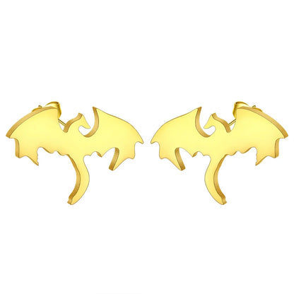 Punk Black Western Dragon Ear Stud | Stainless Steel Stud Earrings