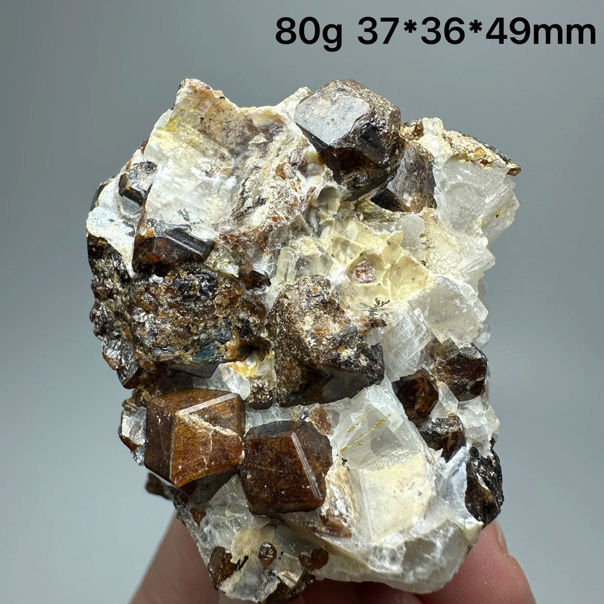 Natural Dark Brown Andradite Garnet Cluster Raw Crystal Mineral Specimen Calcite Matrix Healing Stone Home Decoration