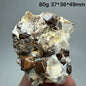 Natural Dark Brown Andradite Garnet Cluster Raw Crystal Mineral Specimen Calcite Matrix Healing Stone Home Decoration
