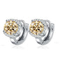 NeeTim 0.5ct 1ct Rainbow Color Moissanite Studs Earrings for Women S925 Silver Black Blue Pink Lab Diamond Wedding Stud Earring
