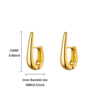 Elegant Square Earrings for Women Girls Stainless Steel Hoop Earrings Luxury Wedding Engagement Aesthetic Jewerly aretes