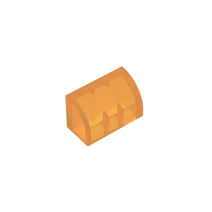 Gobricks GDS-M063 Curved Brick 1 x 2 x 1 No Studs | Compatible Building Block