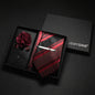 Wine red Men Tie Paisley Silk Tie Pocket Square Cufflink Luxury Gift Box Set Wedding Gravat Accessories Neck Tie For Men