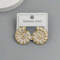 Creative Conch Colored Enamel Stainless Steel Earrings, Waterproof and No Rust-Rusting Women's Earrings, Party Jewelry
