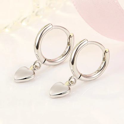 925 Sterling Silver Heart Stud Earrings Set | Classic Fine Jewelry for Women