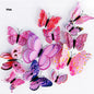 3D Butterfly Wall Stickers | 12/24pcs Magnetic Decor for Refrigerator and Walls
