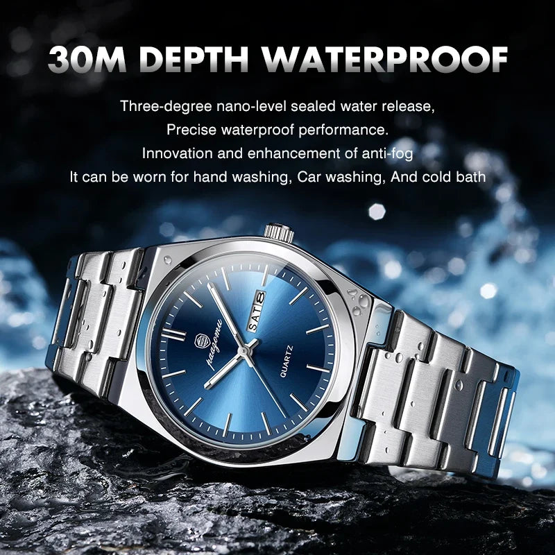PAAZOMU Ultra Thin Quartz Watch Men Women Minimalist Style Waterproof Luminous Wristwatch Comfortable Strap Daily Office Gift