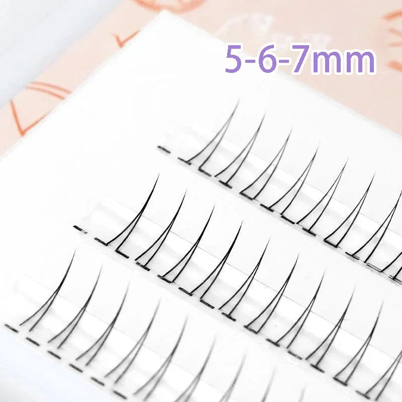 Brown Lashes A Type False Eyelashes 8-12mm | Natural Fairy Lash Clusters for Korean Makeup