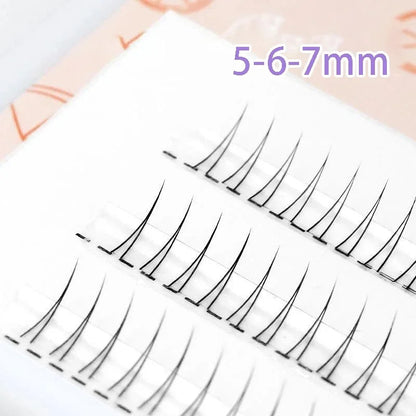 Brown Lashes A Type False Eyelashes 8-12mm | Natural Fairy Lash Clusters for Korean Makeup