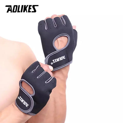 AOLIKES Breathable Workout Gloves | Fingerless Gym Gloves for Weight Lifting and Cycling