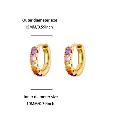 Luxury Zircon Hoop Earrings for Women Gold Color Stainless Steel Butterfly Heart Snake Earring Fashion Party Wedding Jewelry Gif