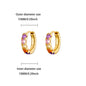 Luxury Zircon Hoop Earrings for Women Gold Color Stainless Steel Butterfly Heart Snake Earring Fashion Party Wedding Jewelry Gif
