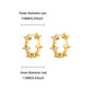 Cute Geometric Hoop Earrings for Women Stainless Steel Gold Color Cross Infinity Earrings 2025 Trend Piercing Wedding Jewelry