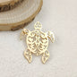 Creative punk style hollow fun turtle stainless steel gold-plated 18K brooch, black suit accessories, wedding matching set