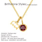 SUNIBI Stainless Steel Birthstone Zodiac Double Pendant Necklace for Woman12 Constellation Birthday Gift DIY Jewelry Wholesale