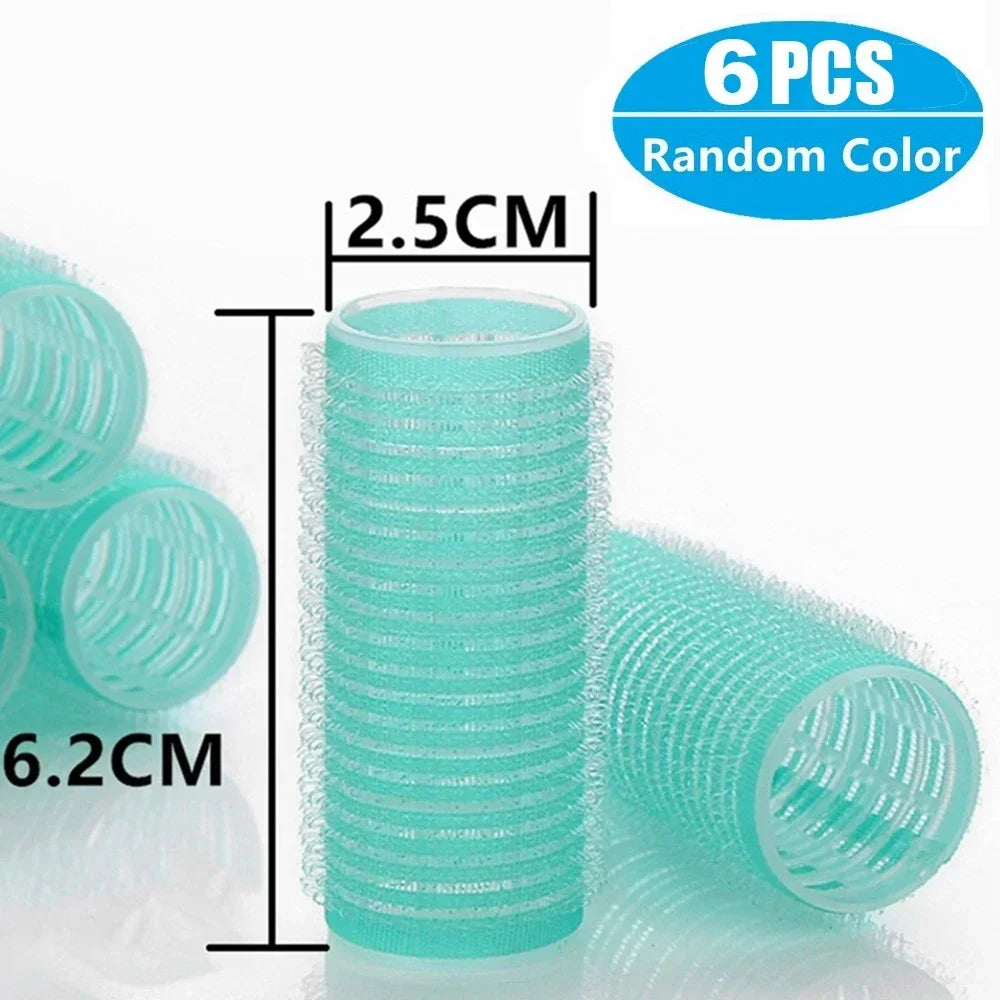 Self-Grip Hair Rollers Heatless Hair Curlers | No Heat DIY Styling Tool for Volume and Bangs