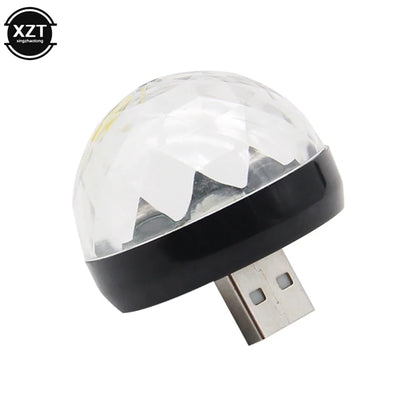 Mini USB RGB Car Atmosphere Light | Music Sync DJ Disco Lamp for Car Home Party