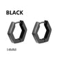 Geometric Hoop Earrings for Men and Women | Stainless Steel Punk Studs