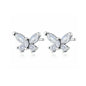 2026 New 925 Silver Elephant Cherry Blossom Butterfly Heart Earrings, a delicate choice for women's fashion jewelry