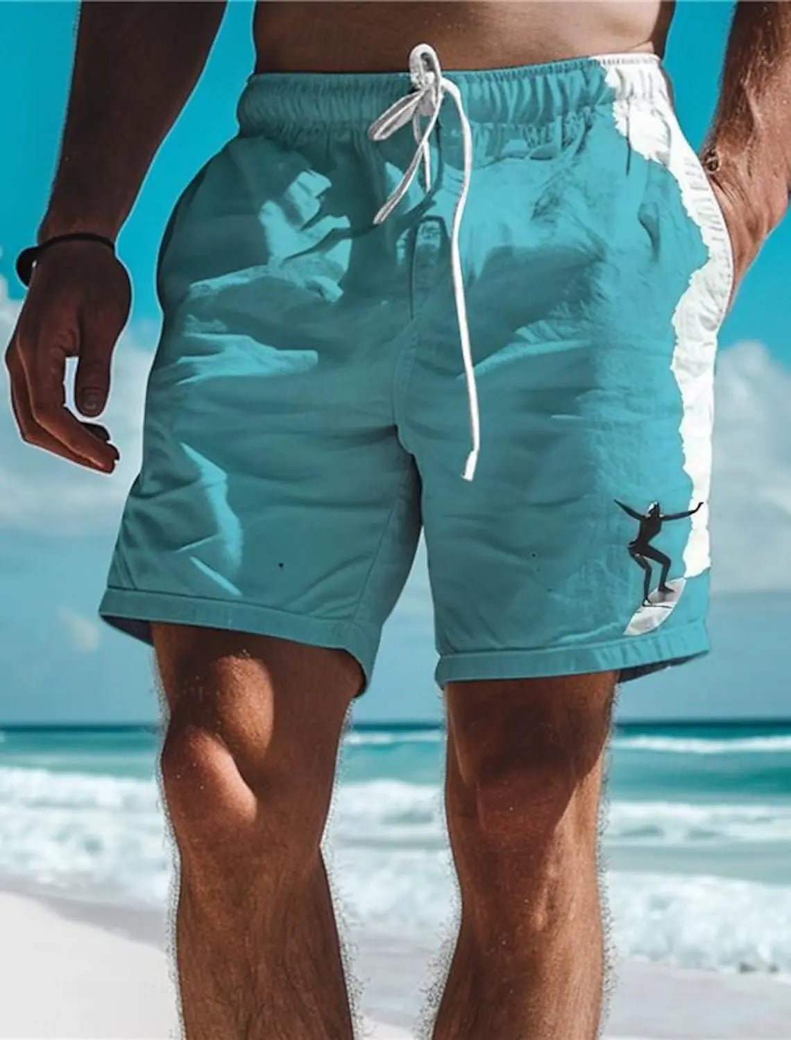 Men's Hawaiian Swim Trunks 3D Surf Print Beach Shorts Quick Dry Outdoor Leisure Sports Shorts Swimwear Fashion Men's Shorts