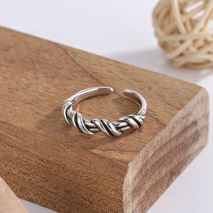 925 Sterling Silver Winding Adjustable Rings For Women Wedding Luxury Jewelry Wholesale