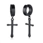 Stainless Steel Cross Earrings for Men | Religious Stud Earrings