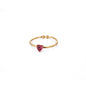 2025 Birth Colorful Cubic Zircon Heart Opening Rings For Women Fashion Dainty Stainless Steel Princess Ring Jewelry Wedding Gift