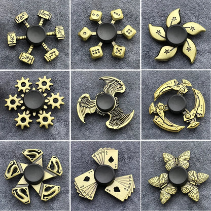 Bronze Metal Alloy Fidget Spinner | R188 Mute Bearing Hand Spinner for Stress Relief