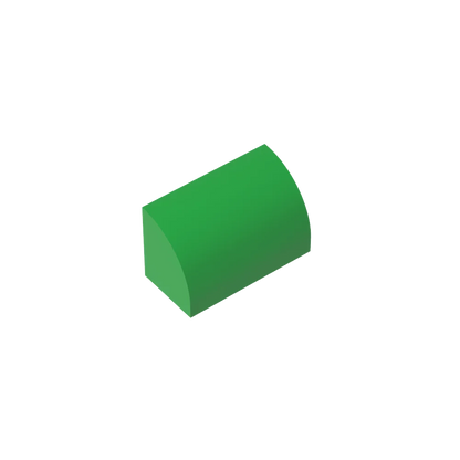 Gobricks GDS-M063 Curved Brick 1 x 2 x 1 No Studs | Compatible Building Block