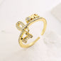 NEWBUY Unique Design Heart Lock Love Open Rings For Women Girl Gold Color High Quality Engagement Jewelry Femme Bijoux
