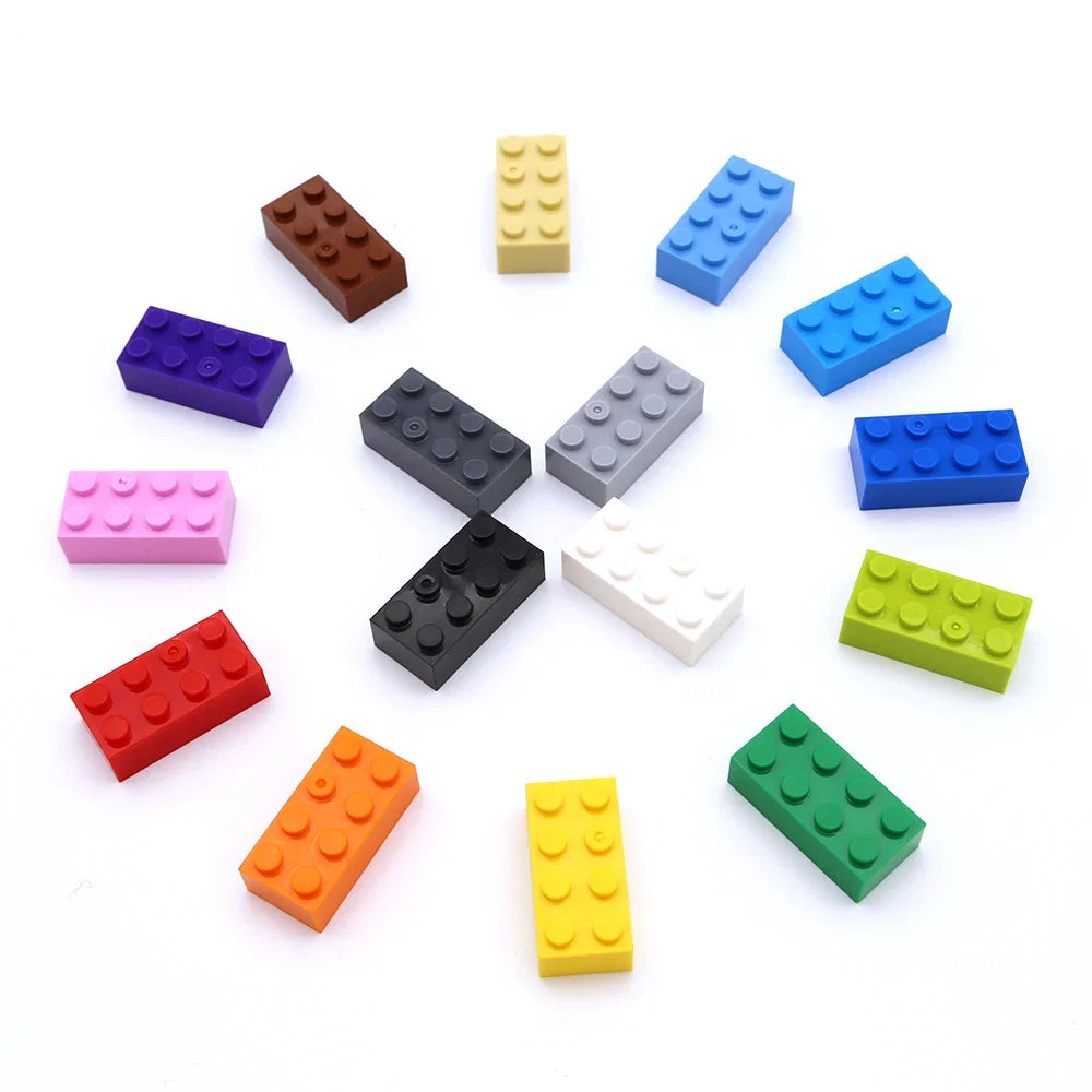 40pcs DIY Building Blocks Thick Figures Bricks 2x4 Dots | Educational Creative Toy for Kids
