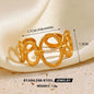 1Pc Stainless Steel Gold Color Rings For Women Waterproof Geometric Open Finger Ring Girls Fashion Daily Jewelry Accessories