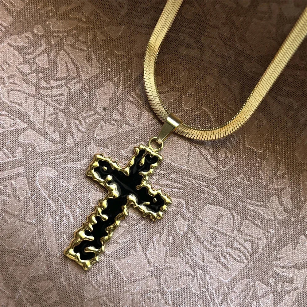 Christian Cross Necklace for Men Women | Stainless Steel Religious Pendant Jewelry