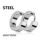 Geometric Stainless Steel Square Triangle Hoop Earrings | Unisex Punk Hip Hop Jewelry