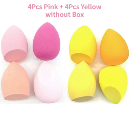 4/8pcs Makeup Sponge Blender Set | Soft Latex Foundation Blending Sponges