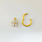 Waterdrops Pendant Conch Ring ASTM F136 G23 Titanium Piercings Moon Flowers Hinge Segment Clicker Teardrop Helix  Earrings