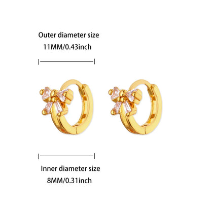 Luxury Zircon Hoop Earrings for Women Gold Color Stainless Steel Butterfly Heart Snake Earring Fashion Party Wedding Jewelry Gif
