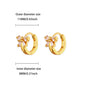 Luxury Zircon Hoop Earrings for Women Gold Color Stainless Steel Butterfly Heart Snake Earring Fashion Party Wedding Jewelry Gif