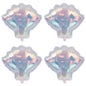 4-Pack Colorful Shell-Shaped Aluminum Foil Balloons | Ocean-Themed Party Decor