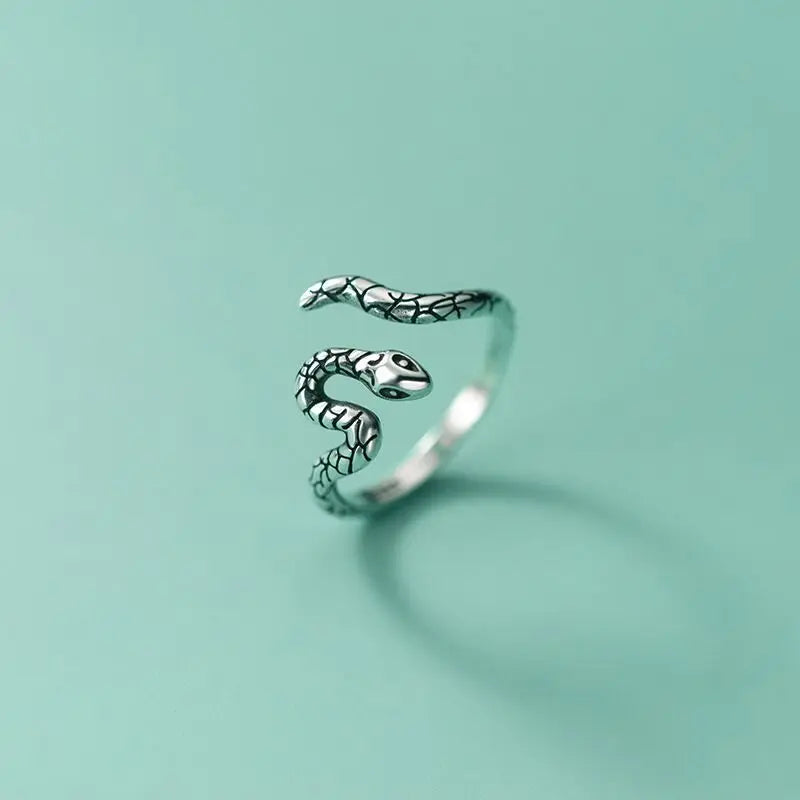 925 Sterling Silver Snake Adjustable Rings For Women Engagement Wedding Jewelry Gift Female   Jewellery
