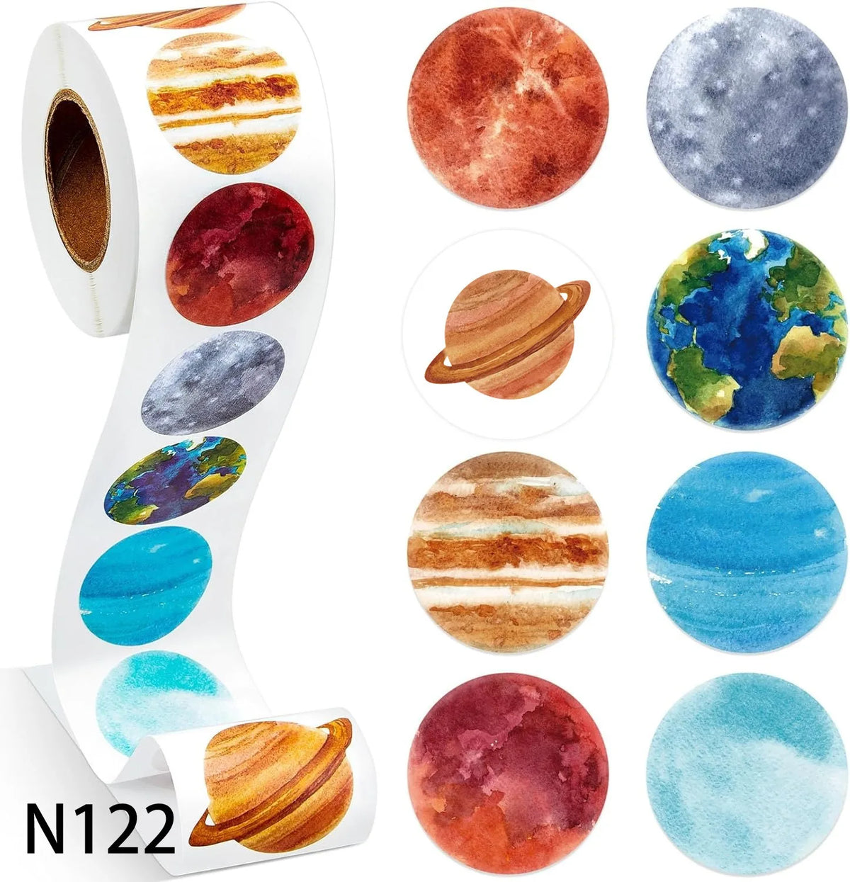 100-500 Animal Stickers Roll | Small Decorative Labels for Photocards and Gifts