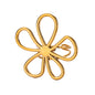 Stainless Steel Exaggerated Big Flower Rings For Women Gold Color Sunflower Finger Ring Female Fashion Aesthetic Jewelry Gift