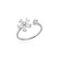 Stainless Steel Exaggerated Big Flower Rings For Women Gold Color Sunflower Finger Ring Female Fashion Aesthetic Jewelry Gift