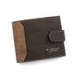TRISJEM Slim Card Holder Wallet for Men | Short Frosted PU Leather 3-Fold