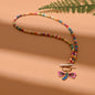Colorful Stone Choker Necklace | Round Evil Charm Pendant for Women