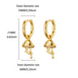 Luxury Zircon Hoop Earrings for Women Gold Color Stainless Steel Butterfly Heart Snake Earring Fashion Party Wedding Jewelry Gif